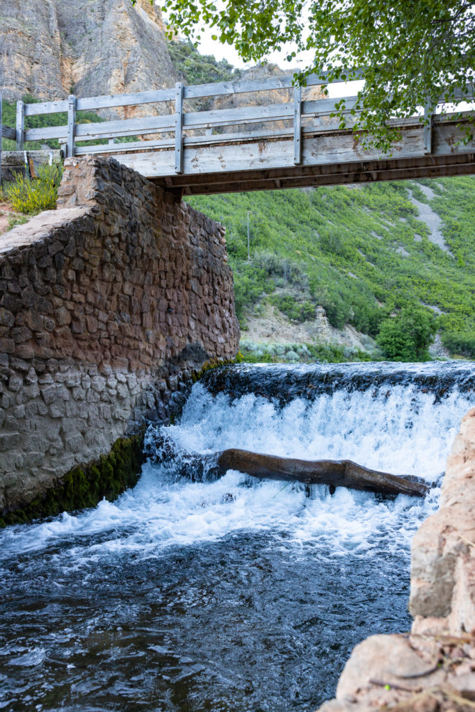 Water cascades from Camp Kiesel to Causey Reservoir near Huntsville, Utah. (Robert Lewis / The Signpost)