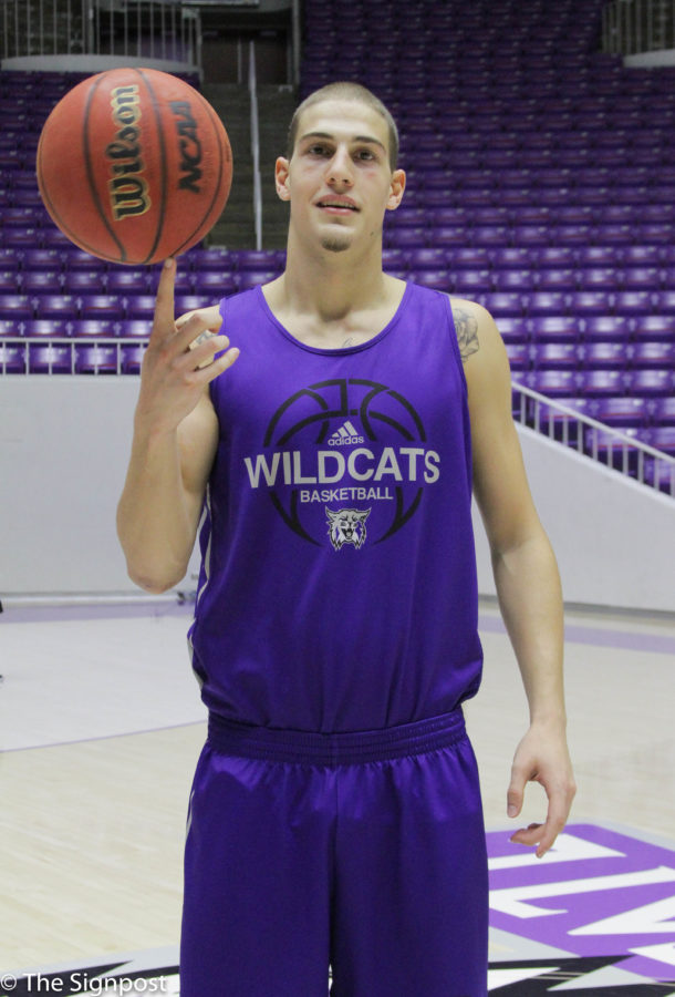 Freshman Kiko Stavrev, from Sofia, Bulgaria, will be a forward for the Wildcats this season. (Ariana Berkemeier  / The Signpost)