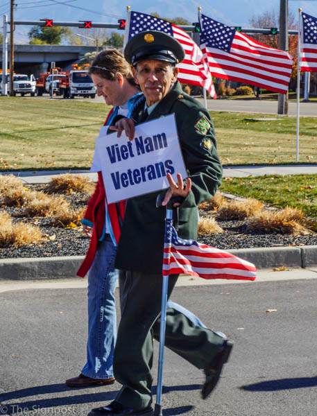 Veterans Day is commemorated during a parade in Taylorsville, Utah on November 11, 2014. (Photo by Lichelle Jenkins / The Signpost Archives)