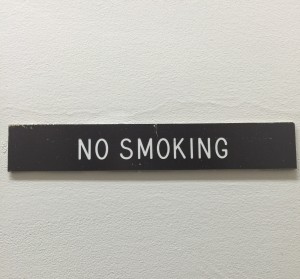 Smoking signage on campus