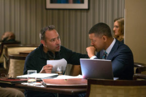 Will Smith and Peter Landesman in "Concussion." (Melinda Sue Gordon/Columbia Pictures/TNS)