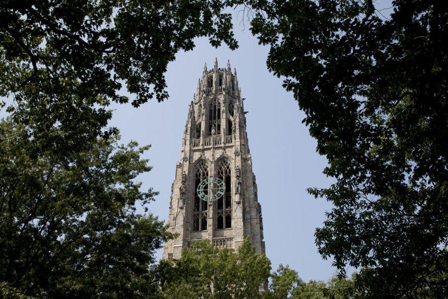 The iconic Harkness Tower at Yale University.
