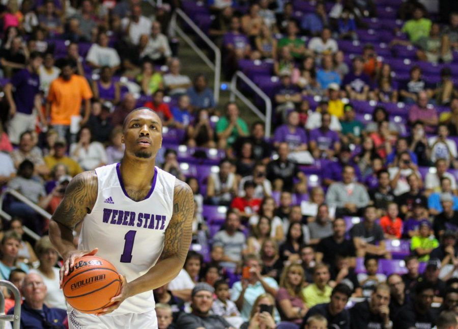 Damian Lillard, Weber State University alumni, returned during the summer to help host the WSU alumni classic. Lillard is currently leading the Portland Trailblazers to the NBA playoffs, a feat Jimmer Fredette has never accomplished. (Gabe Cerritos / The Signpost)