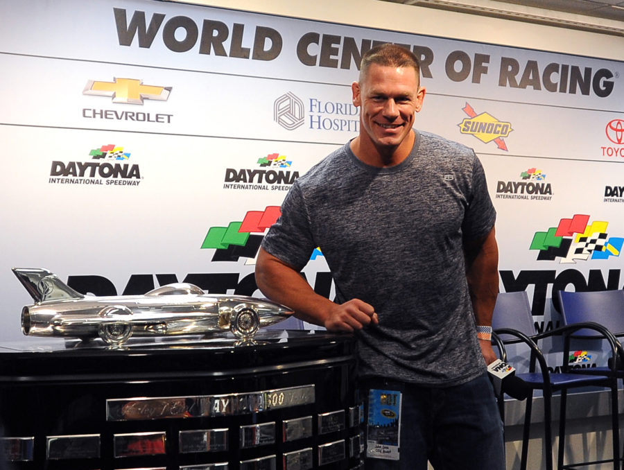 Professional wrestler John Cena will serve as the honorary pace car driver for the Daytona 500 on Sunday, Feb. 21, 2016, at Daytona International Speedway in Daytona Beach, Fla. (Jeff Siner/Charlotte Observer/TNS)