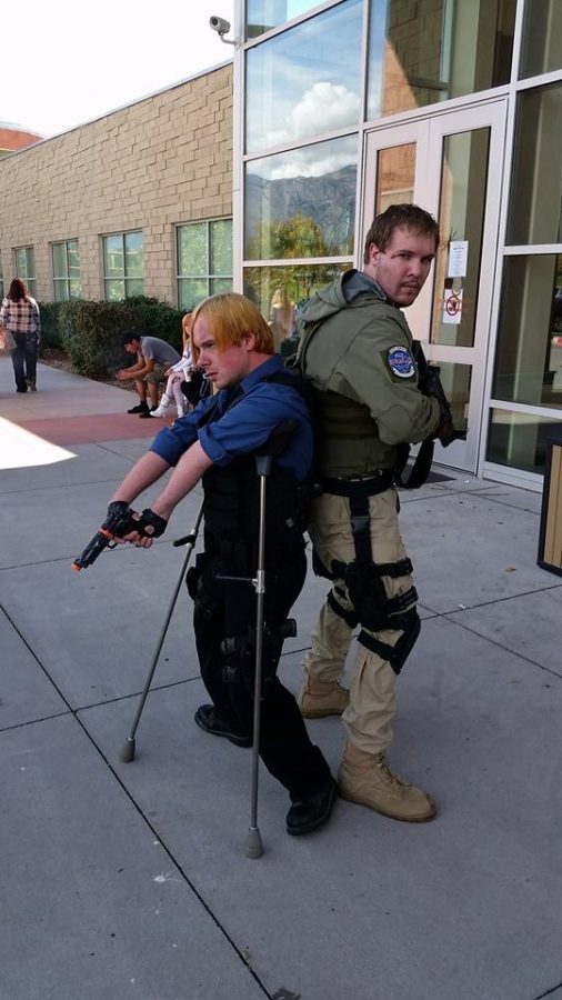 Seth Smith (right) cosplaying as Chris Redfield from Resident Evil. Photo credit: Seth Smith