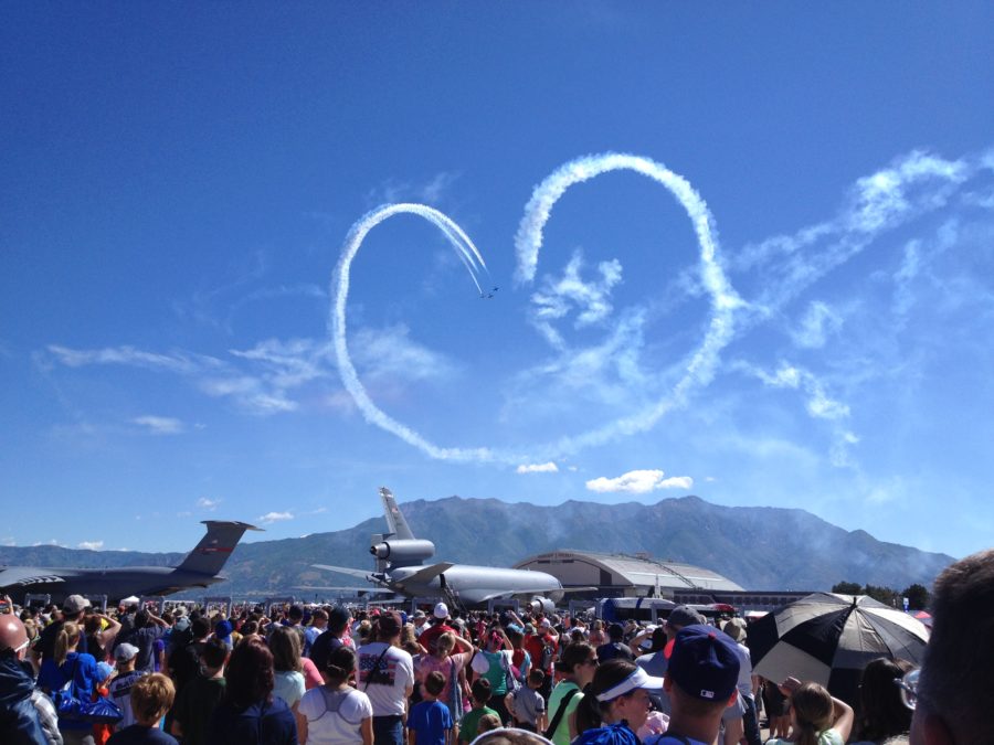 Catch a glimpse of aviation acrobatics at the Hill Air Force Base Air Show. Photo credit: Alexandra Harris