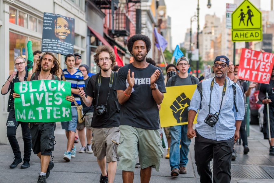 Peoples Monday Black Lives Matter NYC march on June 20, 2016. (Photo by Erik McGregor/Pacific Press)