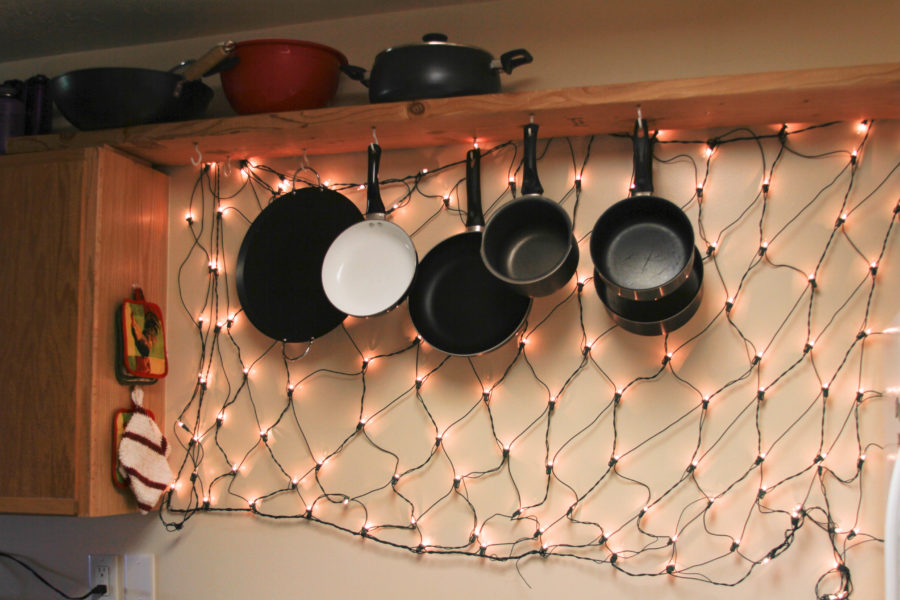Adding lights is an inexpensive way to make your dorm feel more at home. (Abby Van Ess / The Signpost)