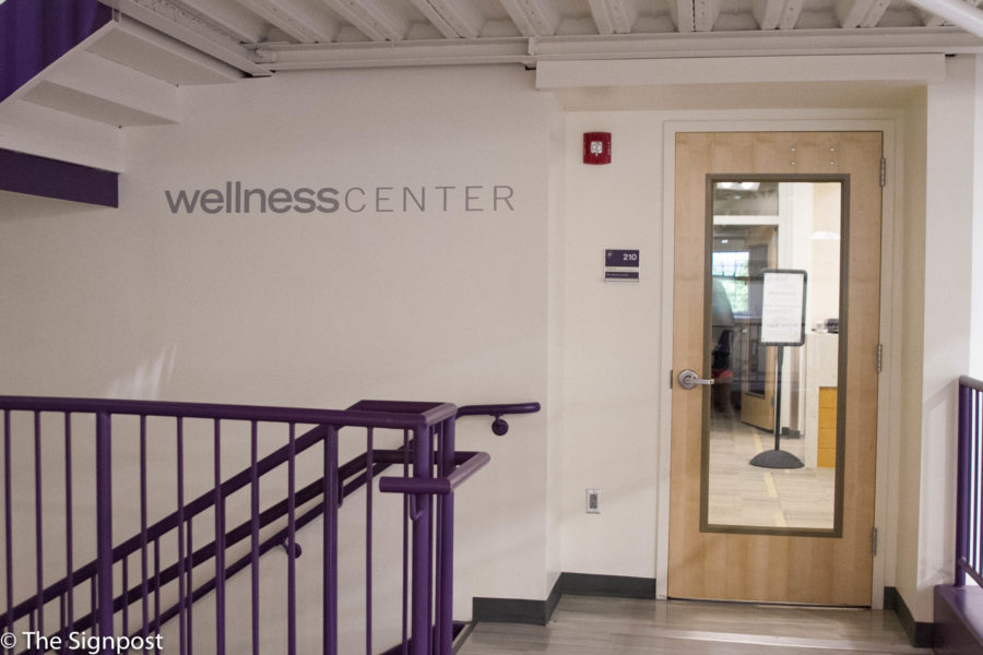 The Student Wellness Center, located on the second floor of the Wildcat Center. (Ariana Berkemeier / The Signpost)