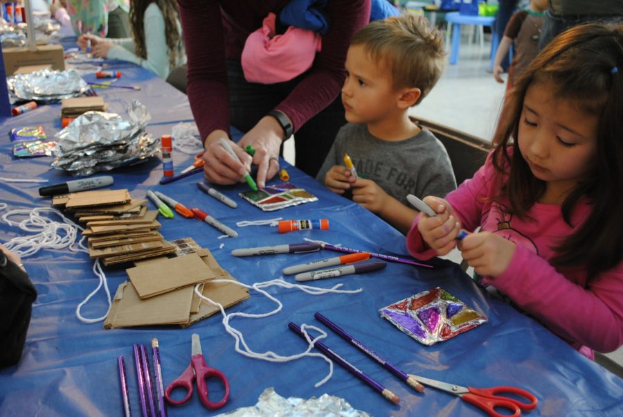 Children make holiday ornaments at a previous Snow Days at Weber State Universitys Kimball Visual Art Center. Snow Days begins this winter season Dec. 3. (Source: Holly Jarvis)
