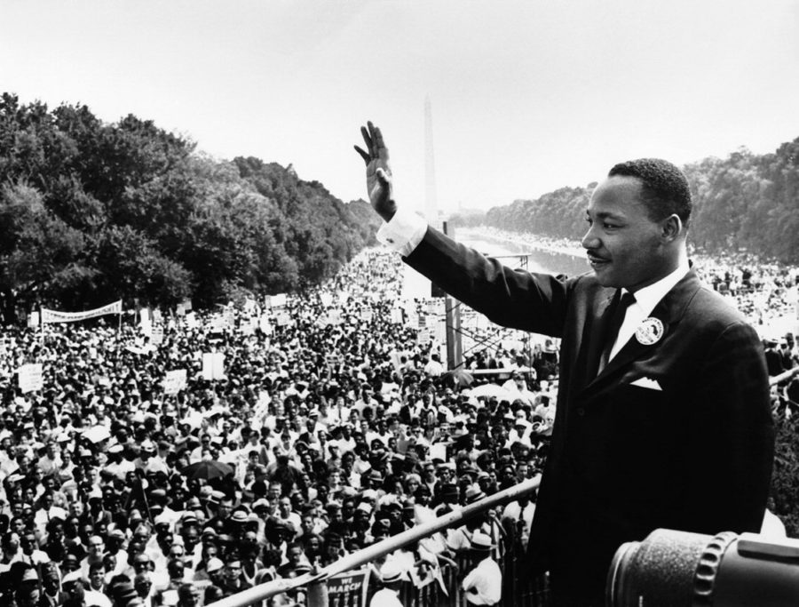 Martin Luther King Jr. addresses a crowd from the steps of the Lincoln Memorial where he delivered his, “I Have a Dream,” speech on Aug. 28, 1963. Weber State University commemorated Martin Luther King Jr. on Jan. 16.  (Source: Wikimedia Commons)