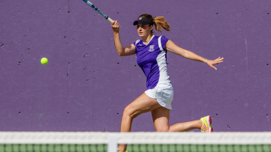 Weber State Universitys Caitlin Herb. Herb was the only Wildcat to defeat her Grand Canyon University opponent on Feb. 19. (Source: Weber State Athletics)