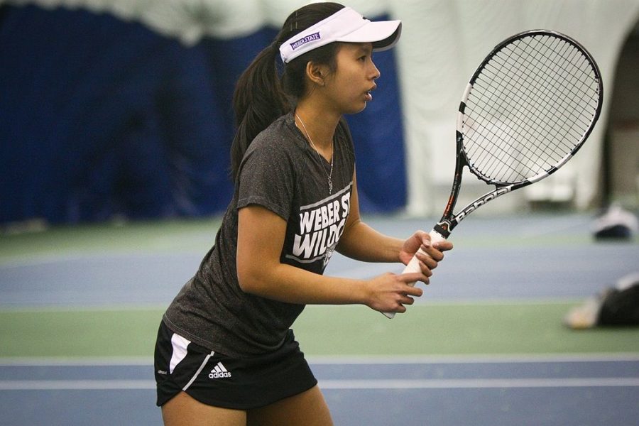 Devi Hasan defeated her opponent 6-2 in a singles match against Nevada. Hasan was the lone-winner of the singles matches. (Source: Weber State Athletics)
