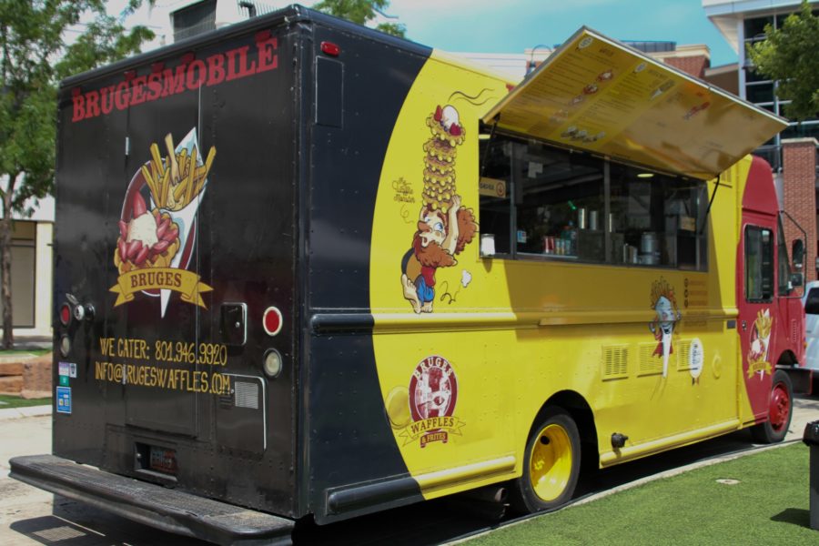 Food truck Bruges at The Gateway mall in SLC on June 6 (Sara Parker / The Signpost)