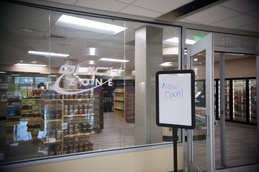 Storefront of the newly-built Quick Zone convenience store. (Joshua Wineholt)