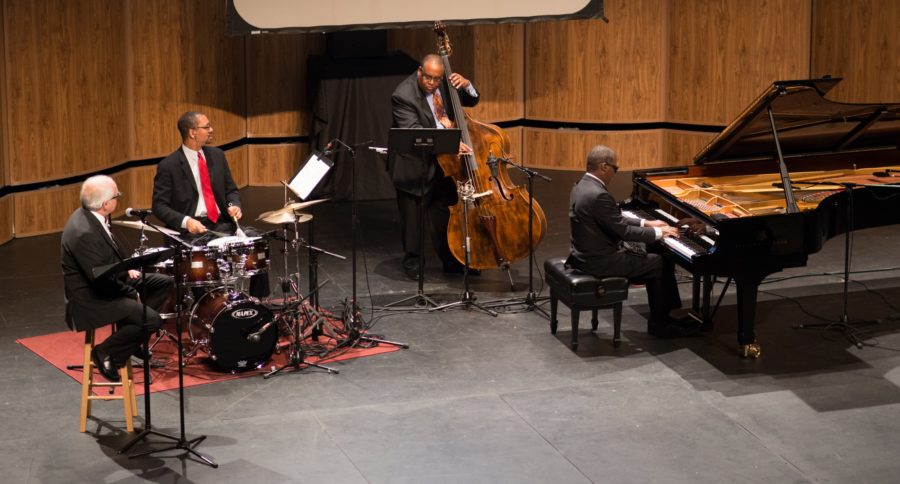 The Marcus Roberts Trio play during the Civic Jazz concert on Sept 16. (Joshua Wineholt / The Signpost)