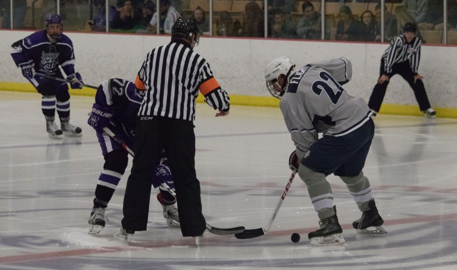 The Weber State and Utah State players face-off (Abby Van Ess) Photo credit: Abby Van Ess