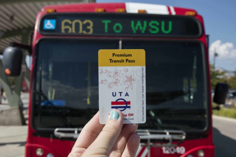 UTA passes get you around on buses, TRAX, and Frontrunner. Did we mention theyre free for Weber State University students? (Emily Crooks / The Signpost)