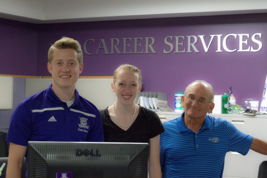 Career Services office located in the Shepherd Union with help from our kind staff like Kyle Hole (left), Katie Swainston (middle) and Winn Stanger (right). (Sara Parker / The Signpost)