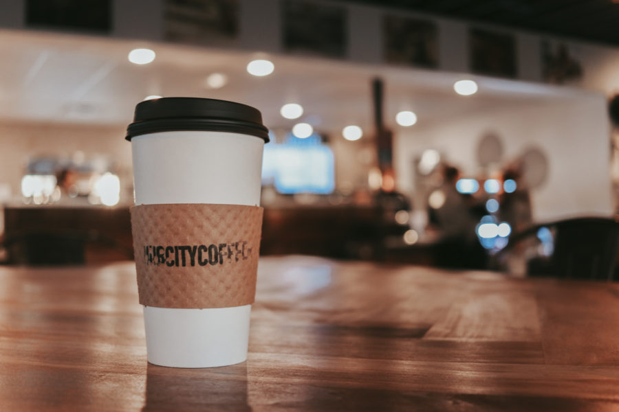 Hub City Coffee cup. (Sarah Catan / The Signpost)