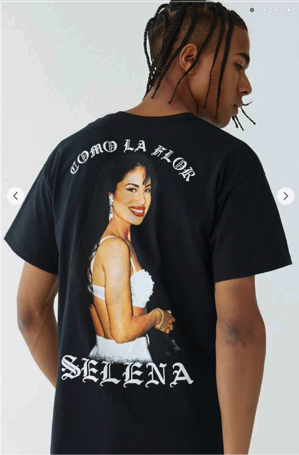 Selena Quintanillas collection featuring graphic tee with her most famous photo printed on the back, from the website. (Forever 21 Website)