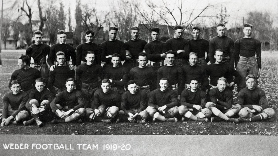 Weber State football team, circa 1919. (Weber State Athletics)