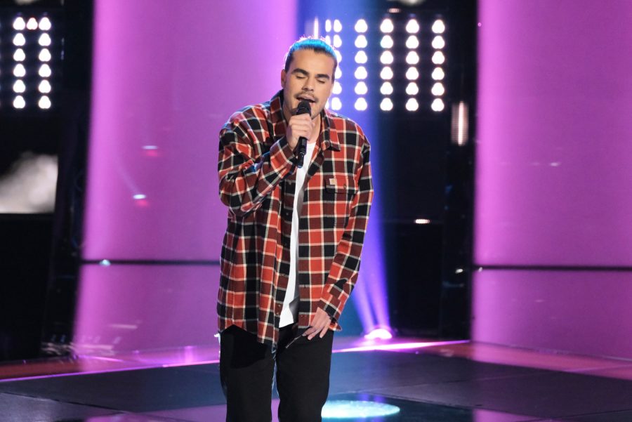 THE VOICE -- Blind Auditions Episode 1704 -- Pictured: James Violet -- (Photo by: Justin Lubin/NBC)