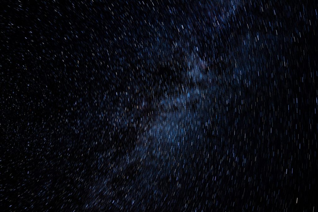 The second image of five four-minute minute exposures of the night sky at Causey Reservoir. (Robert Lewis / The Signpost)