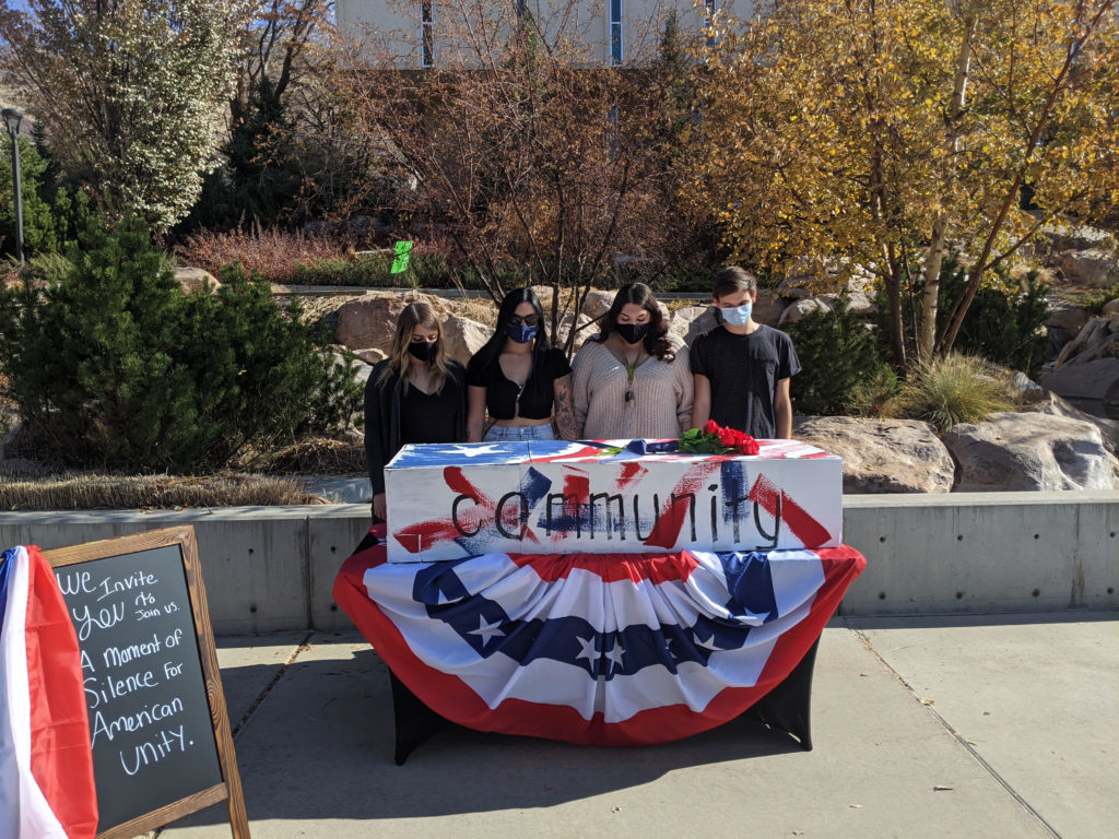 Image courtesy of student protestors for A Moment of Silence for American Unity