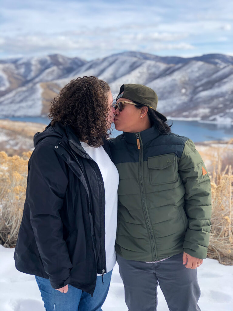 Two love birds on the day of their wedding in Utah's beautiful mountains. (Paige McKinnon /  The Signpost)