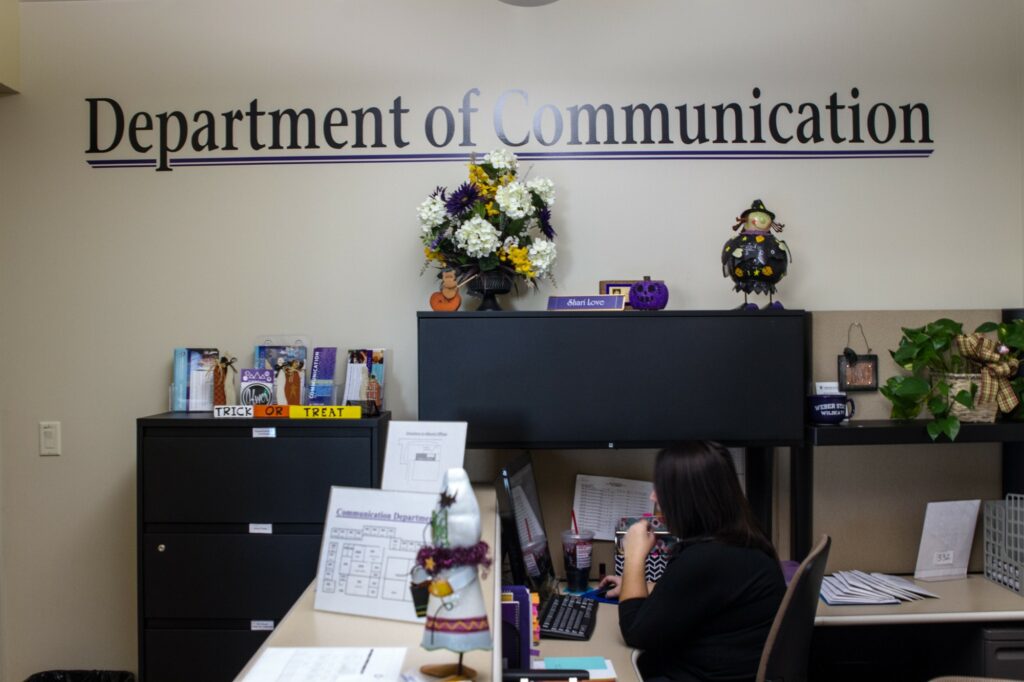 The Department of Communication office. (Sara Parker / The Signpost)