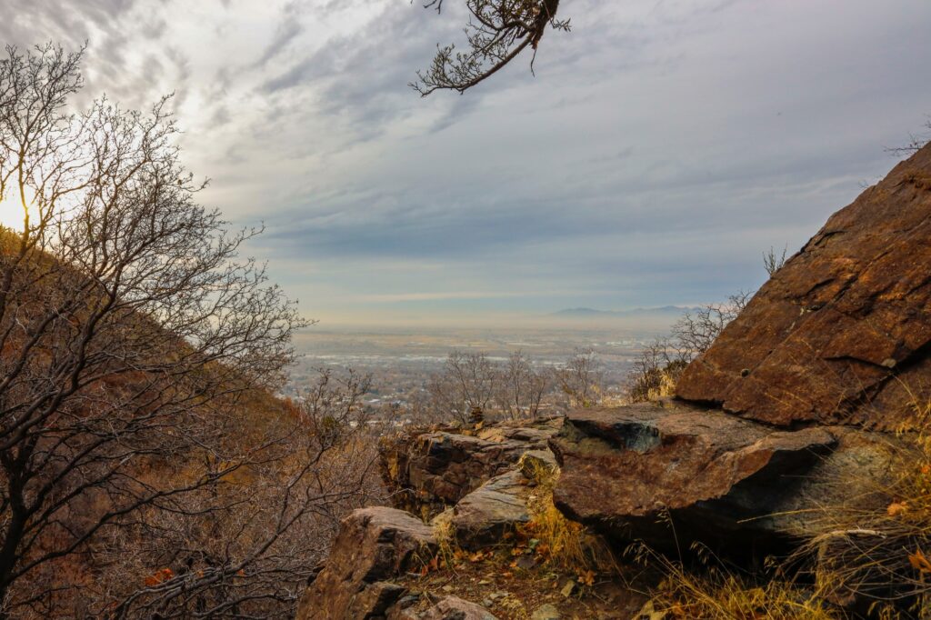 A view of Ogden, Utah, from the Waterfall Canyon Trail (Robert Lewis / The Signpost)