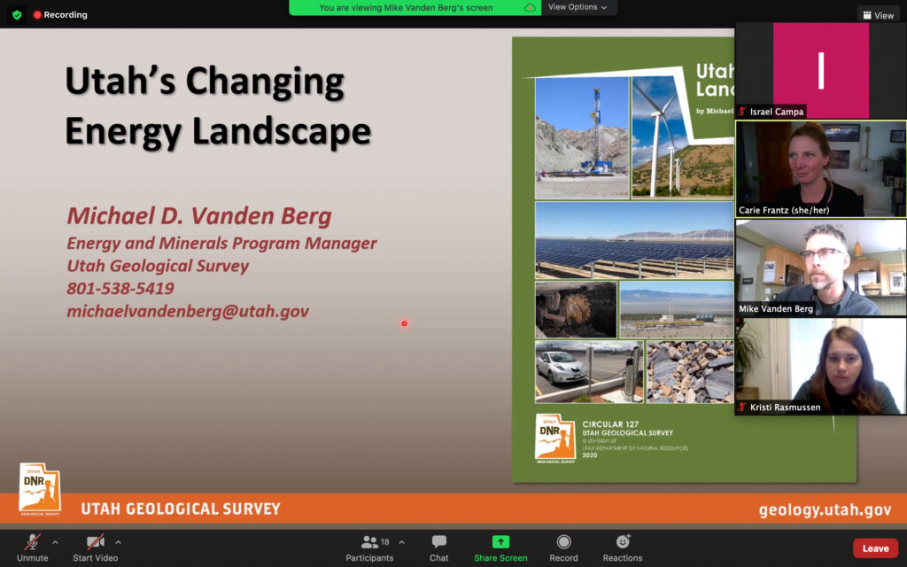 This session of the lecture series focused more on Utah's changing energy landscape and what the state of Utah is doing to help or harm. (Israel Campa/The Signpost)