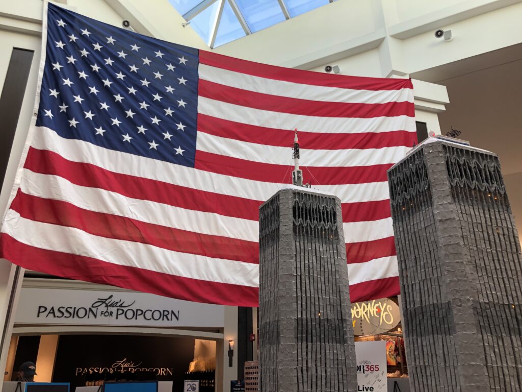 Honor365's traveling exhibit commemorating the 20th anniversary of 9/11 recently arrived at the Newgate Mall in Ogden. (Rebecca Gonzales/The Signpost)