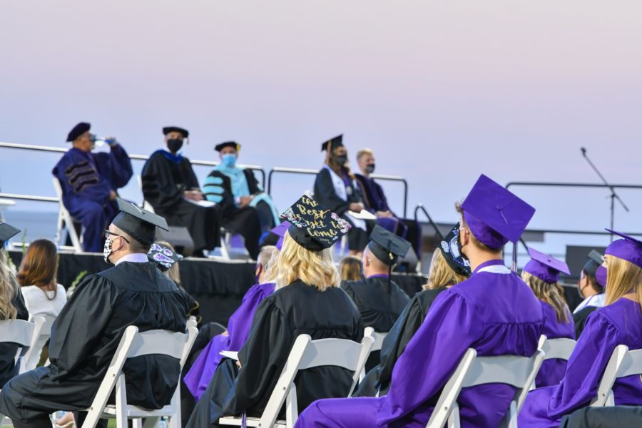 Social distancing and face masks are required at WSUs 2020 graduation.  (Nikki Dorber / The Signpost)