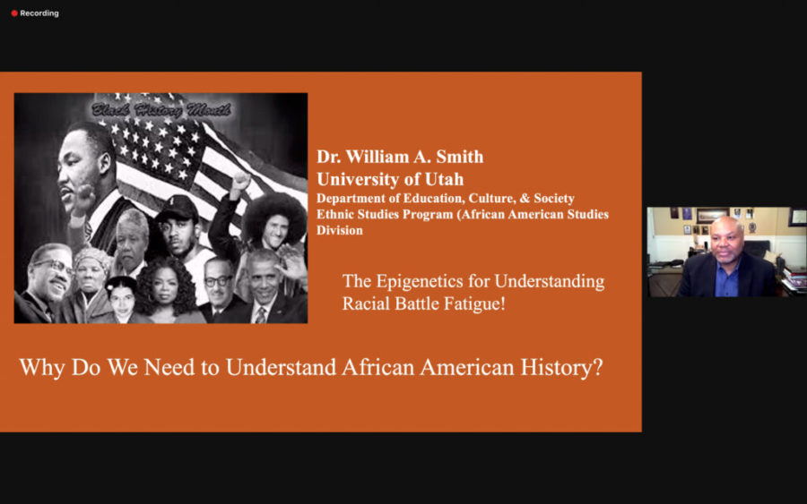 On Feb 25, 2021, University of Utah professor William Smith gave a presentation to Weber State on the education of Black History and why it is needed in society today. (ISRAEL CAMPA/The Signpost)