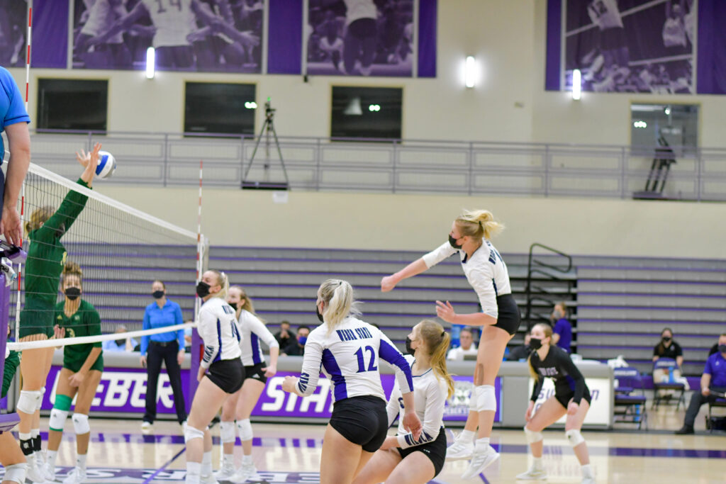 Weber State's Volleyball wins Saturday's game against Sacramento, breaking the previous record of 9 made in 2016.. These Wildcats work well as a team, anticipating each other's moves and knowing when to assist.
