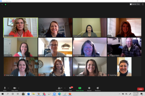 The first cohort graduating with the Doctorate of Nursing Practice gathers together on Zoom for presentations. Photo credit: Holly Wright