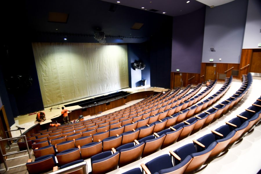 The Austad Auditorium, along with the Allred Theater, have undergone sound upgrades as part of the Browning Centers renovations. (Nikki Dorber/The Signpost)