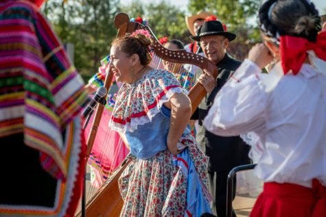 Members of the Weber State University Ballet Folklorico group take part in one of the community events celebrating Hispanic Heritage Month at Weber State on Sept. 30. Photo credit: Weber State University