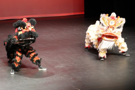 With the music playing in the background, these performers enter the stage and start a traditional Chinese dragon dance. Photo credit: Hannah Moore