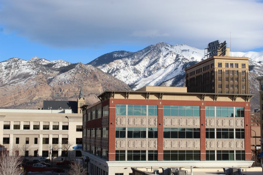 Cache Valley Bank overlooks the beautiful view of the mountains. Photo credit: Camryn Johnson