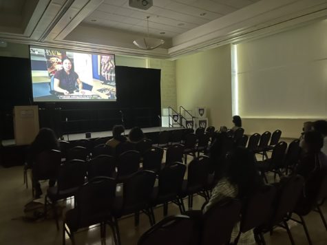Students watch a screening of Nailed It. Photo credit: Coby Crisler