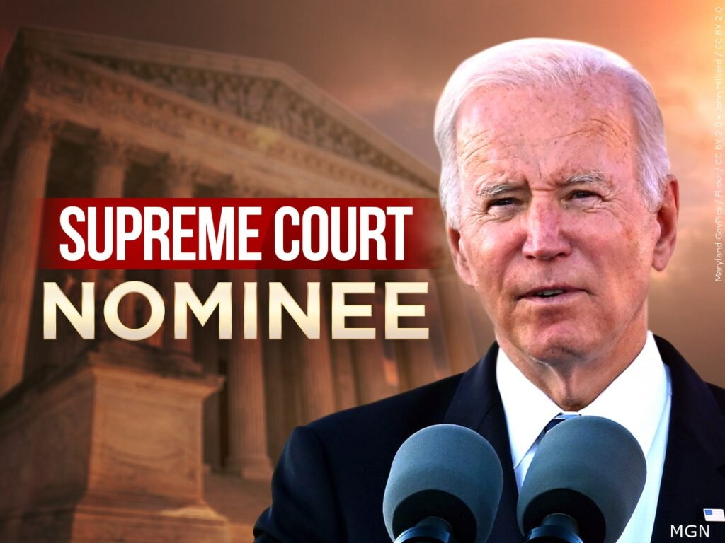 President Joe Biden announces his nominee for the Supreme Court.