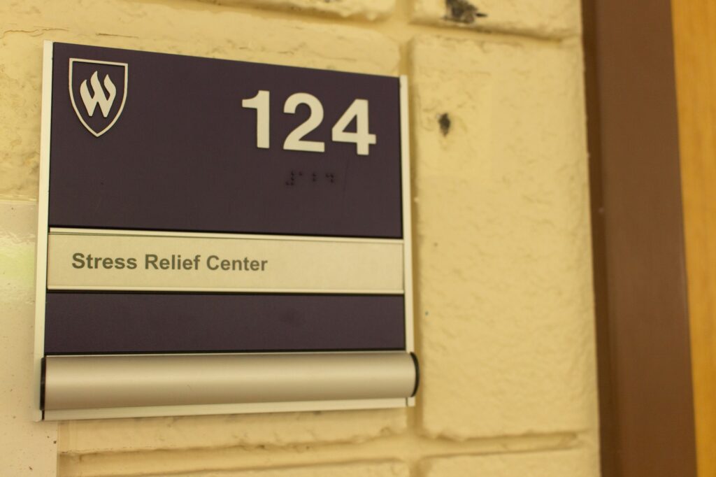Weber State University's stress relief center is located on the first floor of the gym in room 124 for students who want to use its services. (Kennedy Robins/ The Signpost)