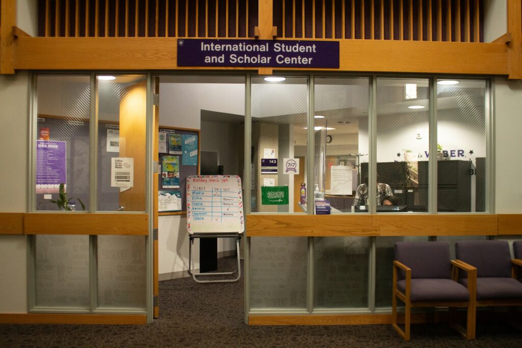 The entrance to the International Student and Scholar Center. (Kennedy Robins/ The Signpost)
