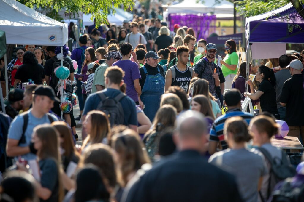 Weber State University students and community members attend the 2021 Block Party on September 3, 2021. (Weber State University)