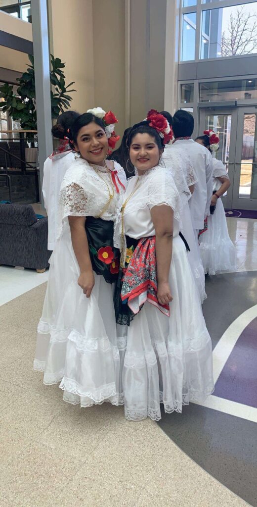 Lissete and Guadalupe Garcia after a Ballet Folklorico performance at the 2019 Latinos in Action conference.
