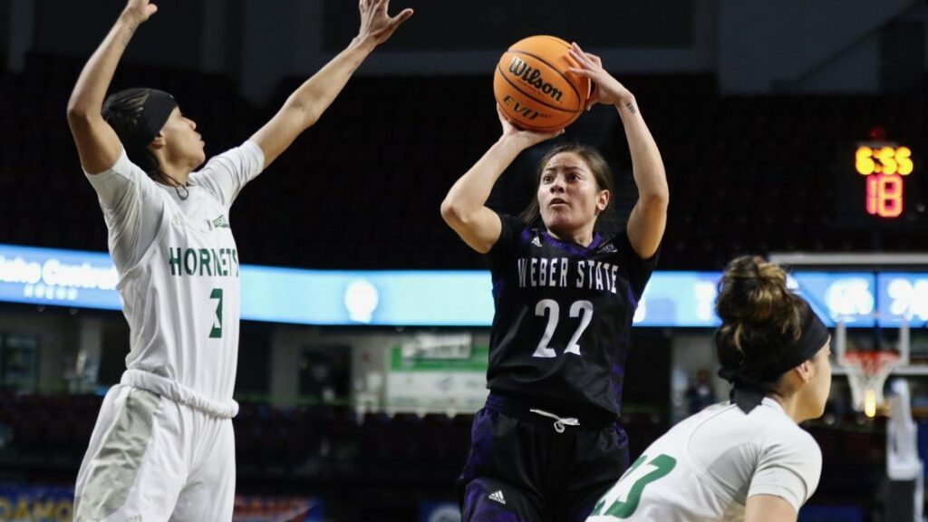 Senior Aloma Solovi against Sac State. (Weber State Athletics)