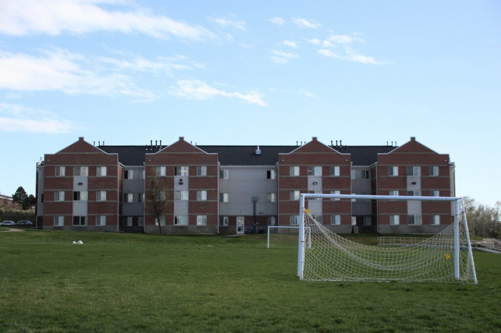 The Wildcat Village has a small soccer field as well as a beach vollleyball court. (Summer Muster/The Signpost)